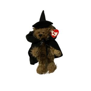 Ty Beanie Babies Esmerelda Bear in Witch Costume Posable Halloween Plush 1993